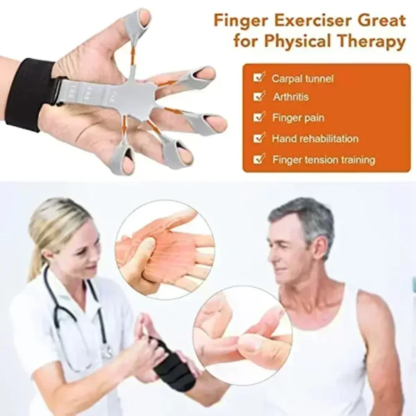 Silicone Grip Training and Exercise Finger Exercise Stretcher Hand Strengthener Arthritis Grip Trainer Hand Brush Expander Grips - Image 4