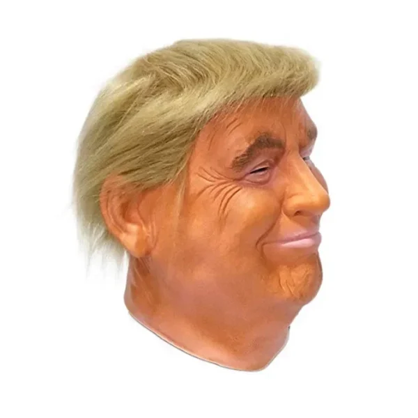 2024 US President Trump Mask Men Latex Character Headgear Playing Prop Full Face Mask Cosplay Headcover Funny Balaclava Hood - Image 3