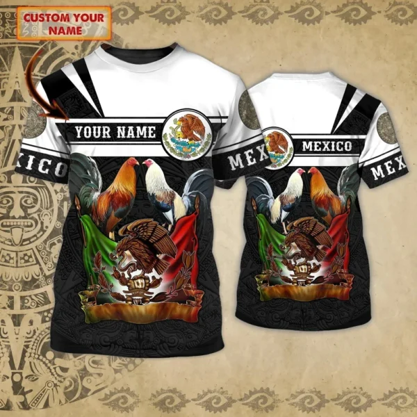 2023 Fashion Leisure Mexican Style Printed Men's T Shirt Round Neck Loos Tops Breathable Comfortable Summer Oversized Clothing - Image 6