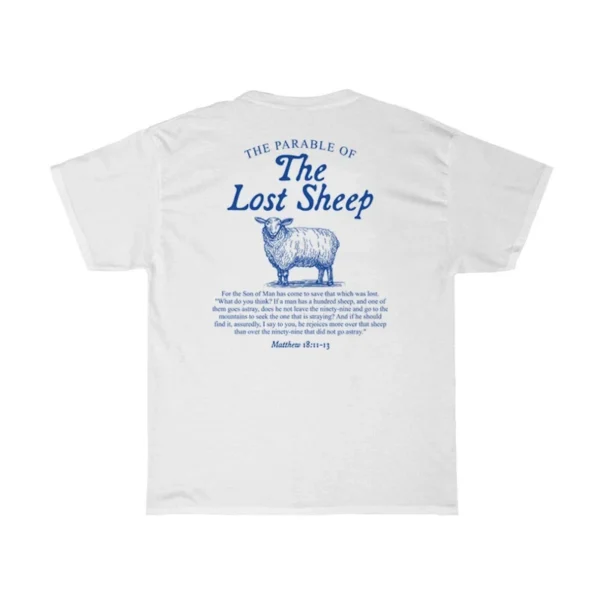 Women Lost Sheep Back Print Bible Verse T-Shirts Christian Inspirational Graphic T Shirt God Worship Tees Religious Cotton Tops - Image 2