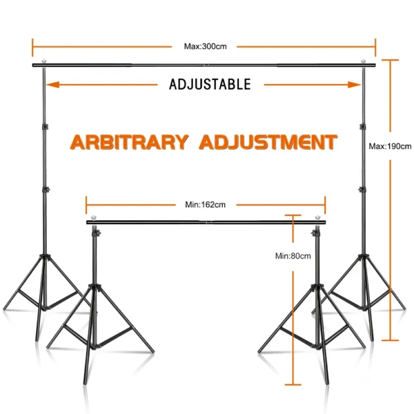 Adjustable photography background stand.