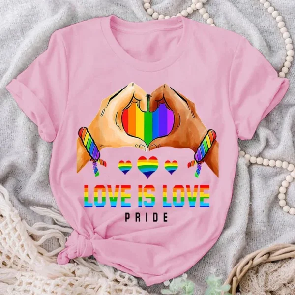 Women'S Fashion Love Is Love Pride Print T Shirt Summer Casual Short Sleeve Shirts Plus Size Tops - Image 6