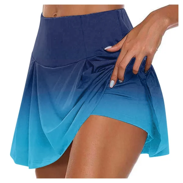 Women'S Athletic Stretchy Pleated Tennis Skirts Run Yoga Inner Shorts Elastic Sports Golf Skorts Vestidos Para Mujer Ropa Mujer - Image 3