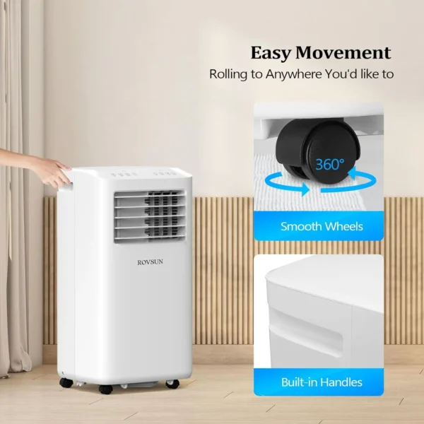 WiFi Enabled 10000 BTU Portable Air Conditioner with Heat 4-in-1 Cooler Heater Dehumidifier Fan Room Mobile - Image 5