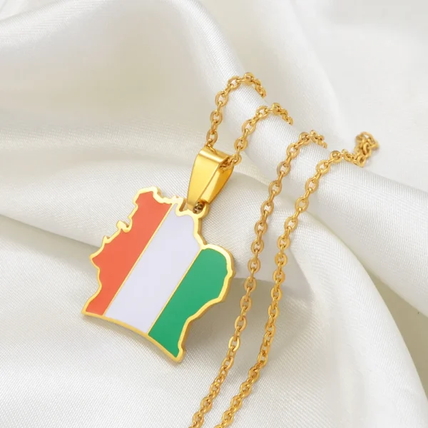 Gold chain with Ivory Coast pendant.