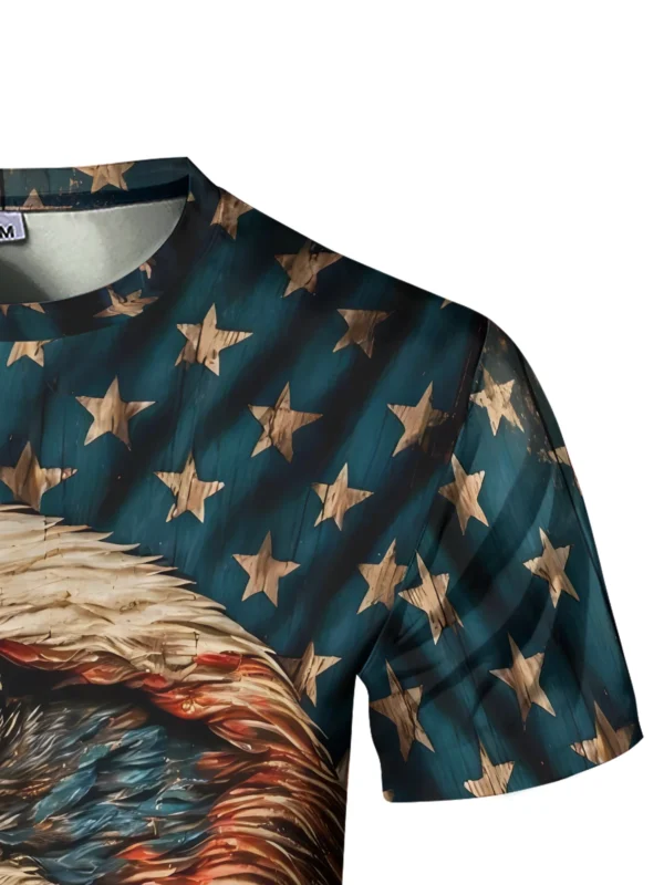 American Eagle Graphics T-Shirt For Men 3D Print Tees Animal Camisetas Pattern Short Sleeve Tops Summer Casual Men's Clothing - Image 4