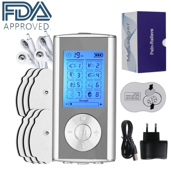 Digital Therapy Unit 8 Modes Electric EMS Muscle Stimulator Tens Machine Physiotherapy Slimming Electronic Pulse Body Massager