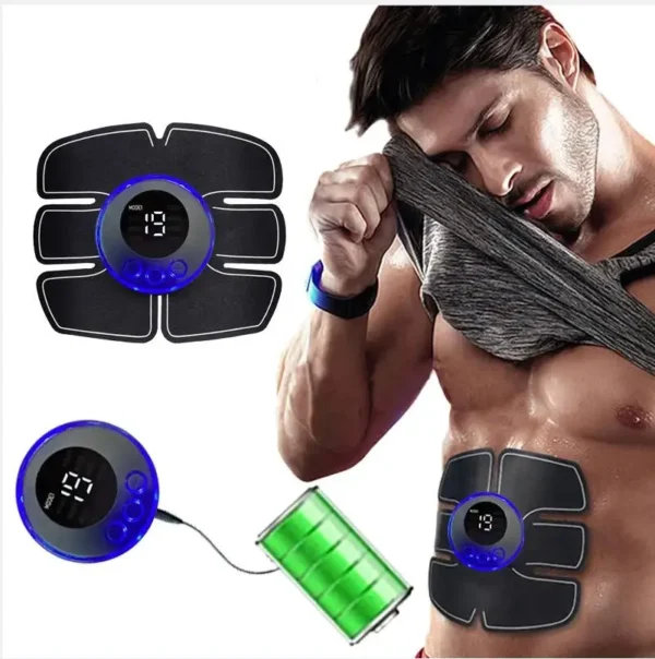 EMS Abdominal Muscle Stimulator Fitness ABS Arm Training Patches Muscle Exercise Instrument USB Charging Home Men - Image 2