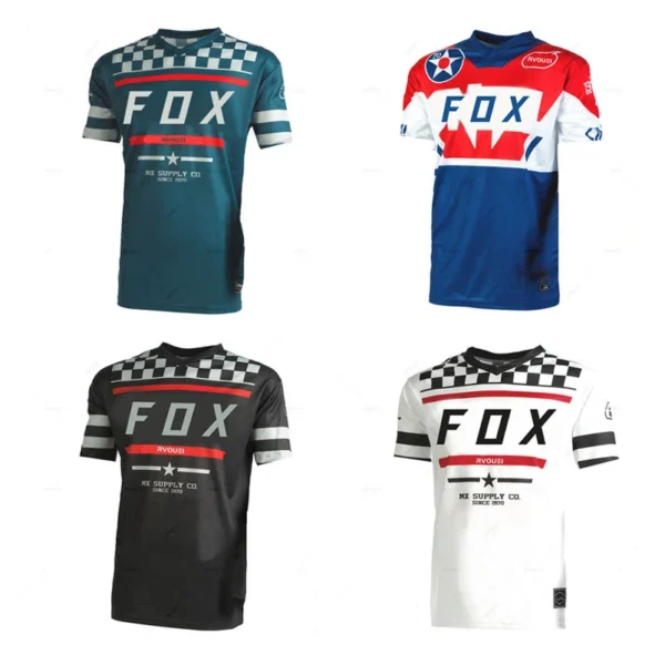 Rvouei Fox Enduro MTB Cycling Sleeve Downhill Shirt Camiseta Motocross T-shirt Mx Mountain Bike Clothing Mtb Jersey Quick Drying - Image 4