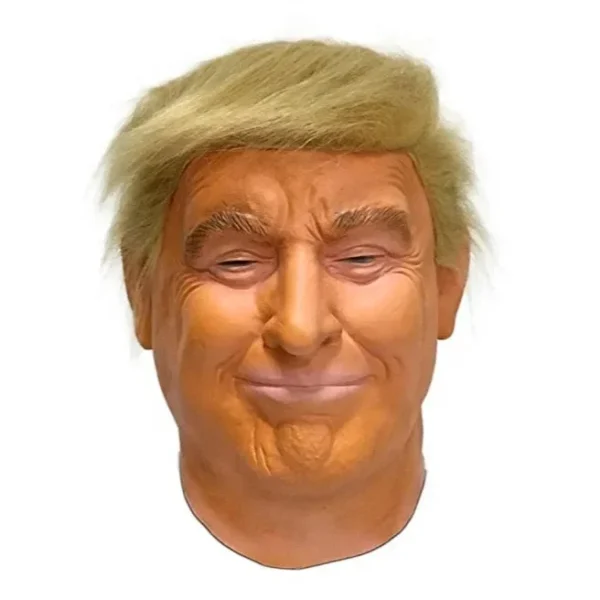 2024 US President Trump Mask Men Latex Character Headgear Playing Prop Full Face Mask Cosplay Headcover Funny Balaclava Hood - Image 5