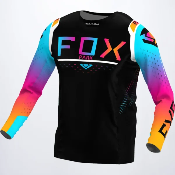 Foxpark men's downhill jersey, mountain bike T-shirt, MTB, SUV, DH, motorcycle off-road, sportswear - Image 3