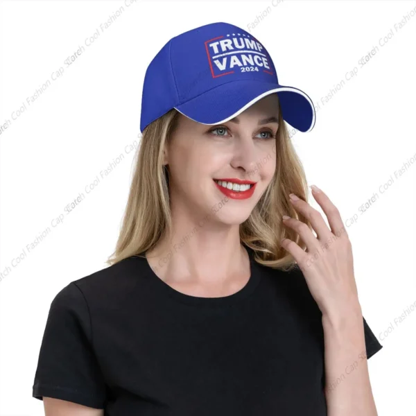 Trump Vance 2024 Baseball Cap for Men Women Dad Hats Adjustable Sandwich Trucker Vintage Sports Unisex Fashion - Image 6