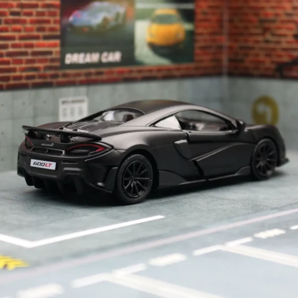 Black McLaren 600LT model car.