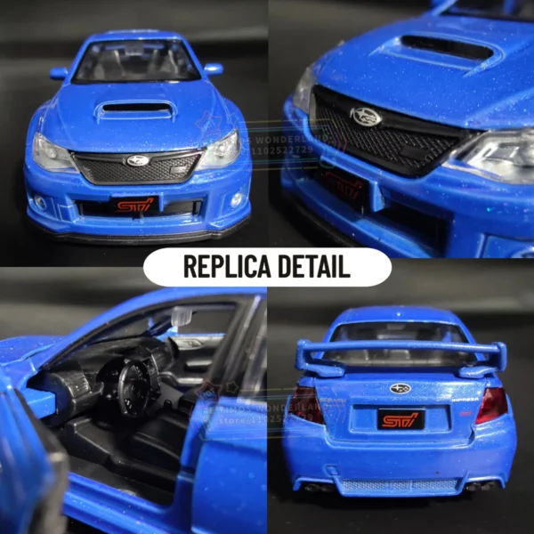 1:36 Subaru Impreza WRX STI 2010 Car Model Replica Scale Metal Miniature Art Home Decor Lifestyle Xmas Kid Gift Toy Collection - Image 6