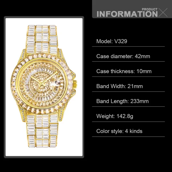 Gold and crystal women's wristwatch.