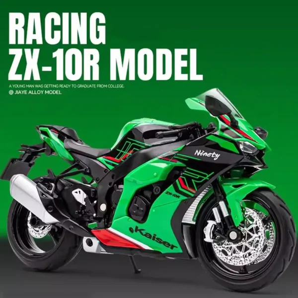 1/12 Ninja ZX-10R Motorcycle Model Toys Alloy Diecast with Sound Light Rear Wheel Suspension Vehicles Motorcycles Models Gifts