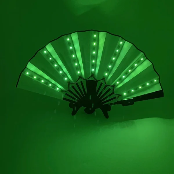 Carnival rave party lighting supplies 13inches fan colorful change rechargeable LED fan glowing for music disco party - Image 5