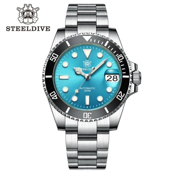 Steeldive automatic blue dial watch