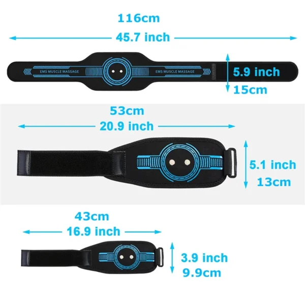 Abdominal Toning Belt EMS Muscle Stimulator Toner Waist Body Slimming Shaping Waist Arm Leg Massage Lose Weight Home Fitness - Image 2