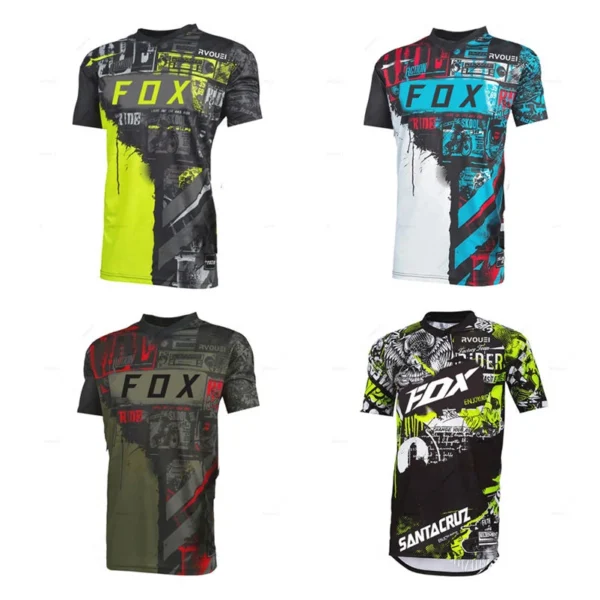 Rvouei Fox Enduro MTB Cycling Sleeve Downhill Shirt Camiseta Motocross T-shirt Mx Mountain Bike Clothing Mtb Jersey Quick Drying - Image 5