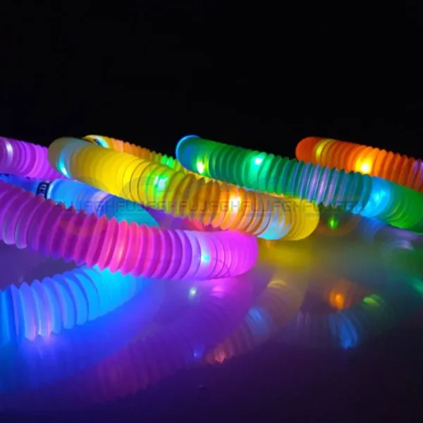 Rainbow glow-in-the-dark bracelets.