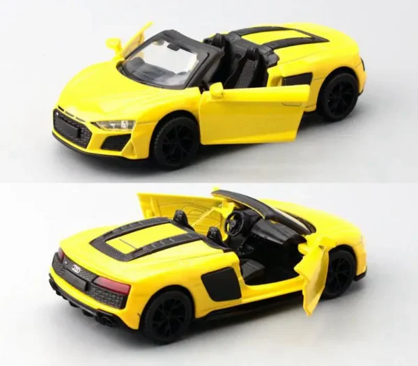 Diecast Metal Toy Car Model 1:39 Scale Audi R8 Spyder Super Pull Back Educational Collection Gift For Children - Image 4