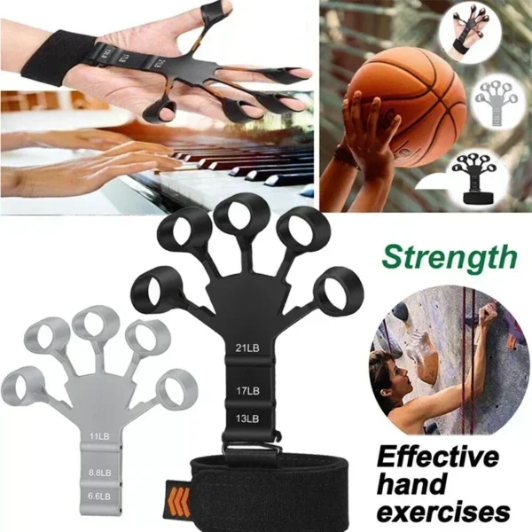 Silicone Grip Training and Exercise Finger Exercise Stretcher Hand Strengthener Arthritis Grip Trainer Hand Brush Expander Grips - Image 2