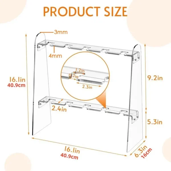 Acrylic wall mount utensil holder.