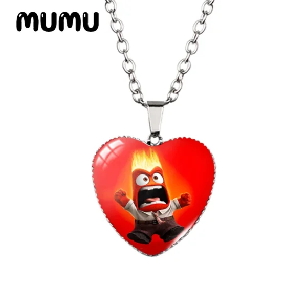 Inside Out heart shaped pendant necklace.