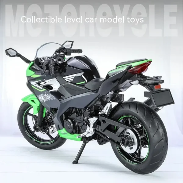 1:12 Kawasaki Motorcycle Die-cast Model - Sound & Light Effects - Authentic Details - Fun for Kids & Motorcycle Lovers - Image 2