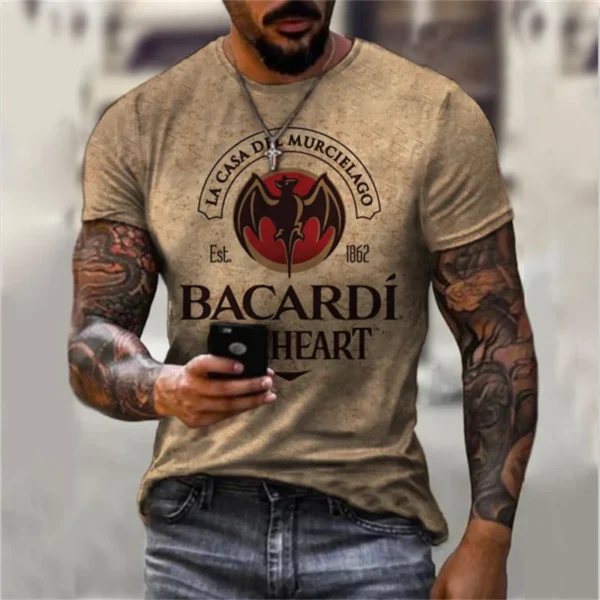 Vintage T Shirt 3D Printed Racing Short Sleeve Harajuku Round Neck Summer Tee Shirt Casual Tops Men Streetwear Fashion Clothing - Image 2