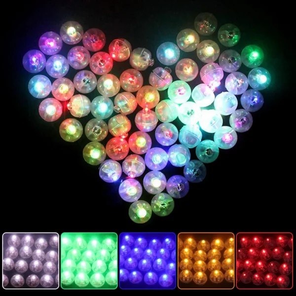 10-50Pcs Mini LED Round Ball Glow Light Balloon Flashing Luminous Tumbler Ball Lamp Lantern Light Birthday Wedding Party Decor - Image 4