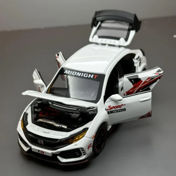 White Honda Civic Type R toy car.