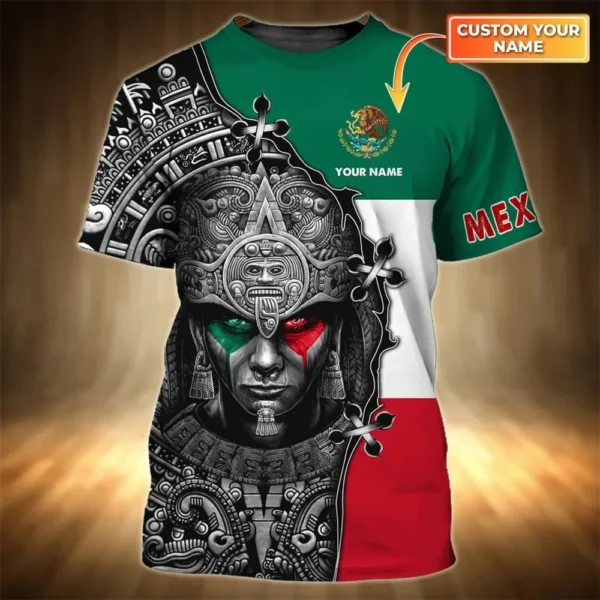 2023 Fashion Leisure Mexican Style Printed Men's T Shirt Round Neck Loos Tops Breathable Comfortable Summer Oversized Clothing - Image 5