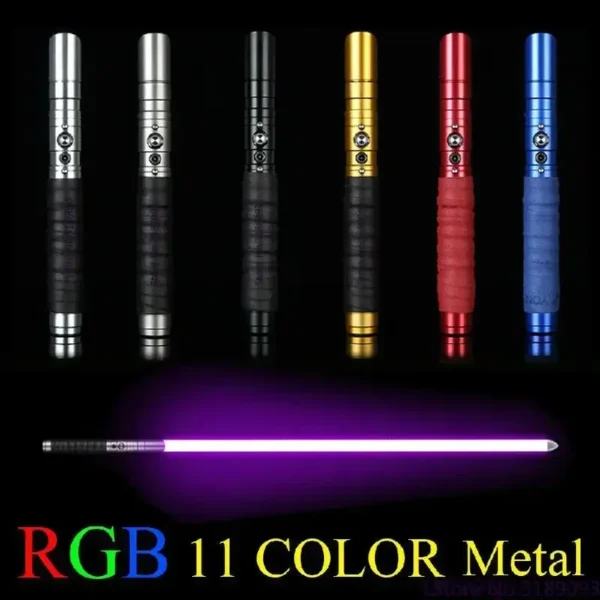 2024 Hot 100CM Lightsaber 11 Color Light Saber Metal Sword Rgb Discoloration Laser Saber Children's Cosplay Toys Christmas Gift