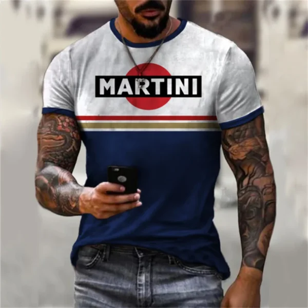 Vintage T Shirt 3D Printed Racing Short Sleeve Harajuku Round Neck Summer Tee Shirt Casual Tops Men Streetwear Fashion Clothing - Image 3