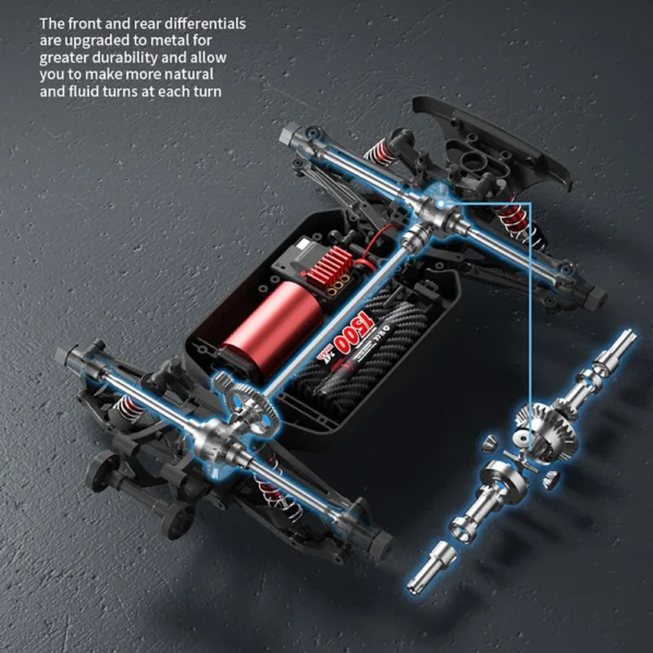 RC car with metal differentials.