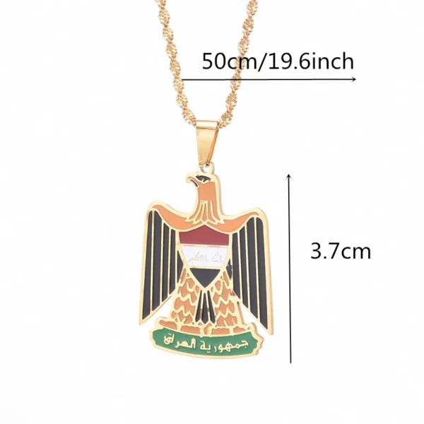 Gold chain with Egyptian eagle pendant.