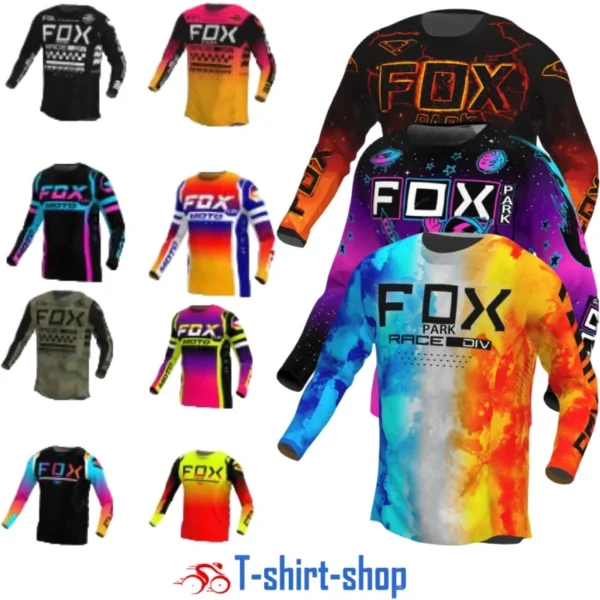 New Motorcycle T-shirt for men Fox Cycling T-shirt Luxury High Quality Breathable Motorcycle MTB Road Bike Bicycle moto T-shirts