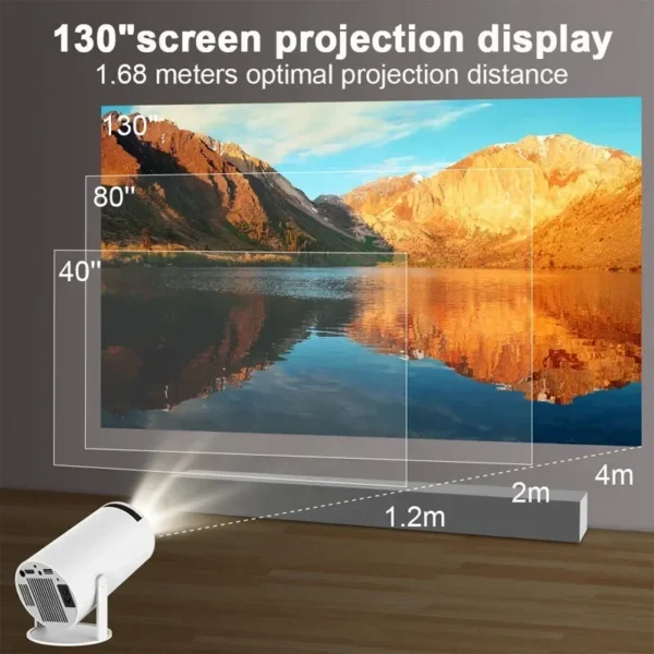 ﻿New 4K Android 11 projector Dual Wifi6 200 ANSI Allwinner H713 BT5.0 1080P 1280*720P Home Cinema Outdoor portable Projetor 2024 - Image 6