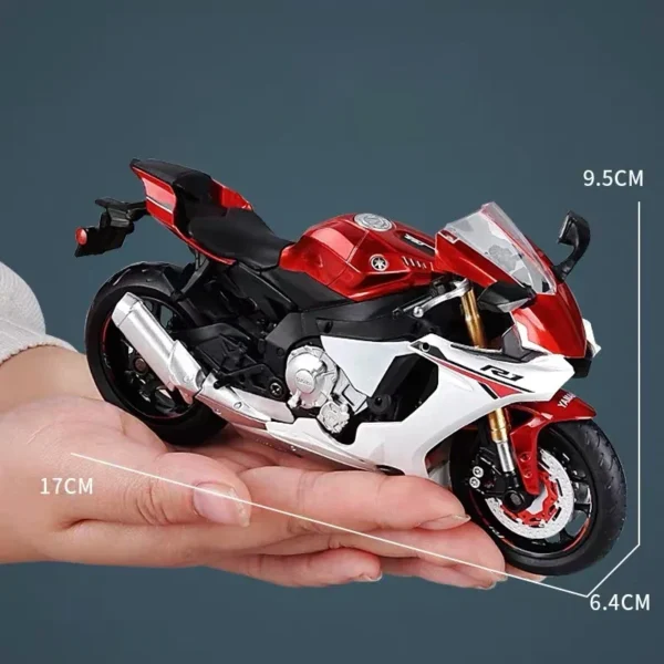 1:12 Yamaha YZF-R1 YZFR1 Racing Motorcycles Simulation Alloy Motorcycle Model Shock Absorbers Collection Toy Car Kid Gift - Image 3