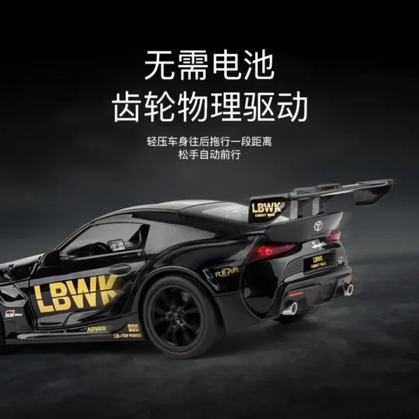 1:22 Toyota SUPRA Racing Car Model Alloy Diecasts & Toy Metal Vehicles Toy Car Model High Simulation Sound Light Kids Toys - Image 3