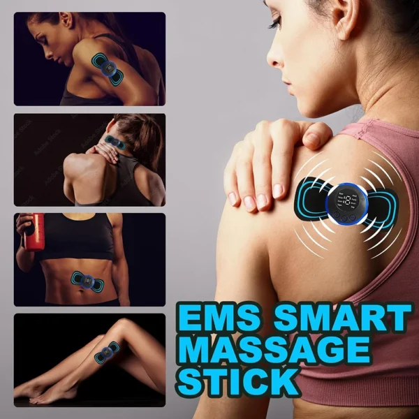 Electric EMS Neck Massager Mini Cervical Back Patch Stimulator Massageador Mat Portable Gel Pad Stickers Slim - Image 4