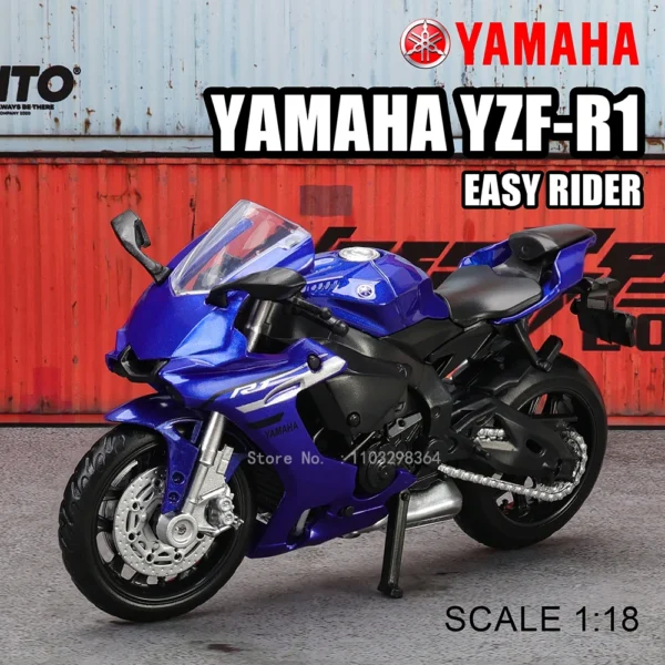 MSZ 1:18 Yamaha YZF-R1 Motorcycle Alloy Car Model Children's Toy Car Die Cast Motorcycle Model - Image 2