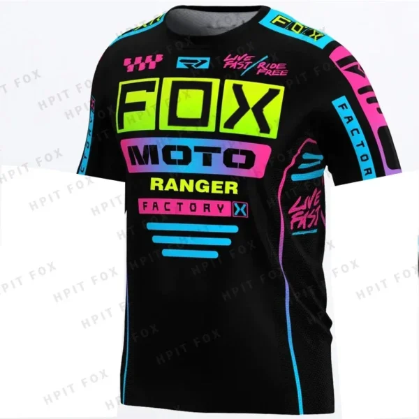 2024 Men's Downhill Jerseys RangerFox Mountain Bike MTB Shirts Offroad DH Motorcycle Jersey Motocross Sportwear Racing Bike - Image 3