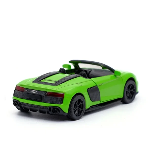 Green Audi R8 Spyder toy car.