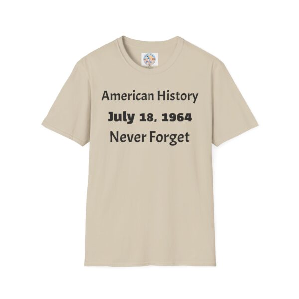 American History Commemoration T-Shirt, July 18 1964 Shirt, - Image 9