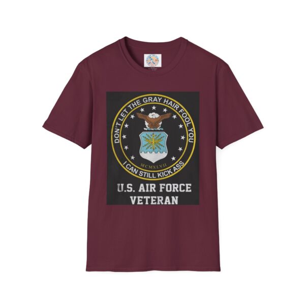 U.S. Air Force Veteran T-Shirt - Don't Let the Gray Hair Fool You, I Can Still Kick Ass - Image 13