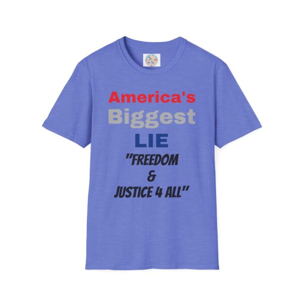 'America's Biggest Lie' Freedom & Justice 4 All T-Shirt - Image 29