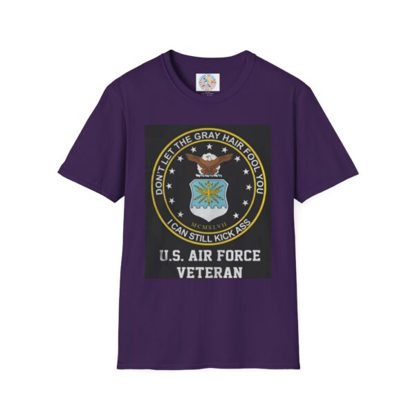 U.S. Air Force Veteran T-Shirt - Don't Let the Gray Hair Fool You, I Can Still Kick Ass - Image 41